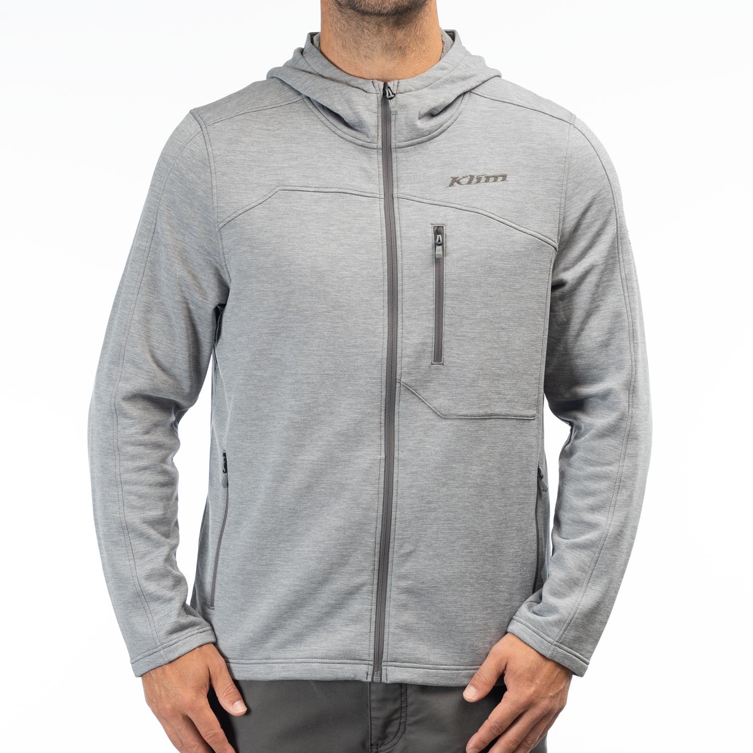 Echo Wool Fleece Hoodie 3X Castlerock Heather